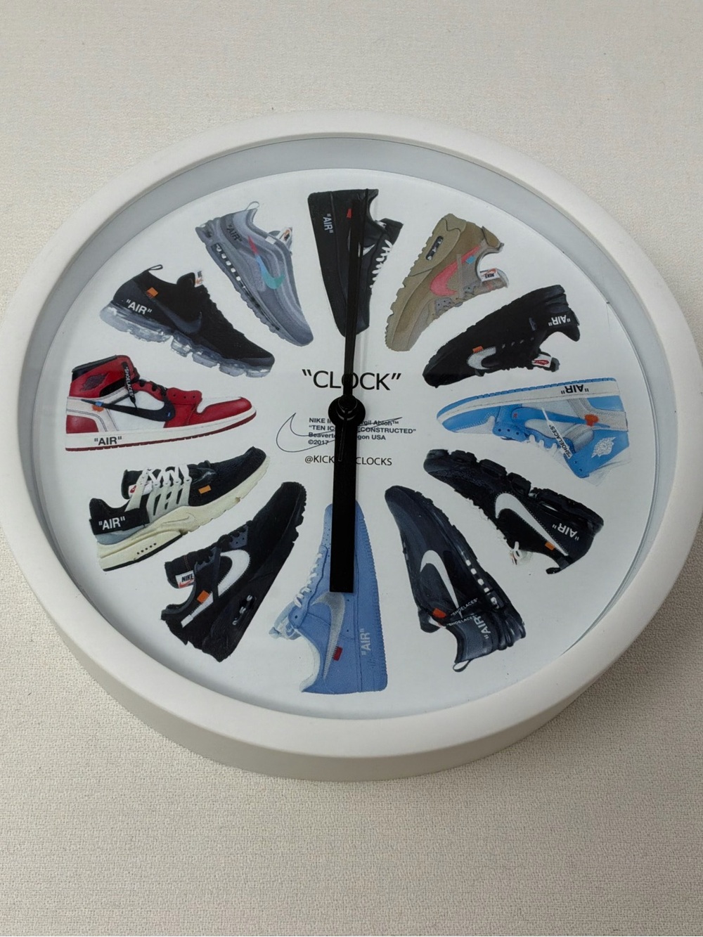 NIKE Air Jordan Shoes Wall Clock Battery Operated Tested & Working